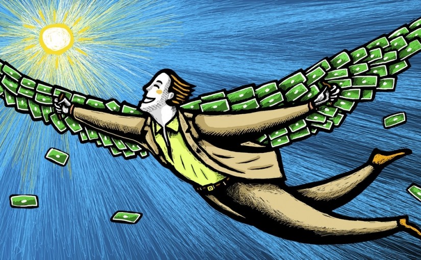 Icarus Using Money as Feather